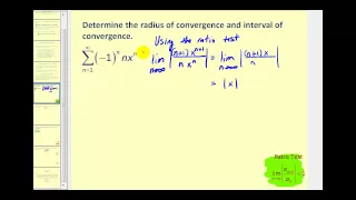 Power Series - Part 1 (radius and interval of convergence)