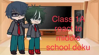 Class 1a react to middle school deku||Deku angst||Tw in desc||no ships||Blossoming__Carnation