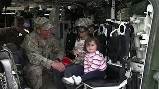 US troops greet Romanian locals during NATO exercises