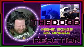 Mega Reacts to THEDOOO - Playing Guitar on Omegle but I play MEME songs - Reaction
