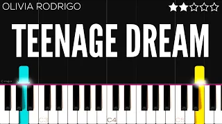 Olivia Rodrigo - Teenage Dream | EASY Piano Tutorial