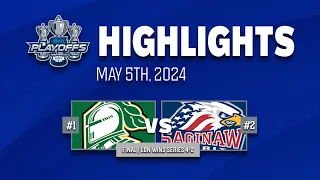 OHL Playoff Highlights: London Knights  @ Saginaw Spirit - Game 6 - May 5th, 2024