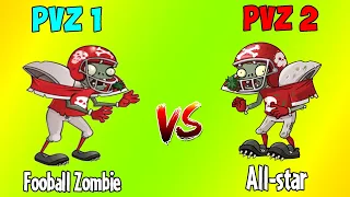 All Zombies in PVZ 1 vs PVZ 2 - Which Version Of Zombies Do You Like? - Zombie vs Zombie