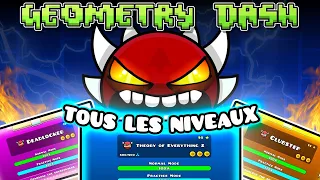 JE FINIT TOUS LES NIVEAUX DE GEOMETRY DASH EN UNE SEULE VIDÉO !!!(parce que j'ai rien a faire)