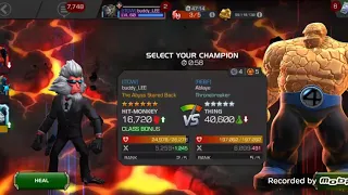 MCOC HIT MONKEY VS AW THING AND SPIDER GWEN MINI BOSS