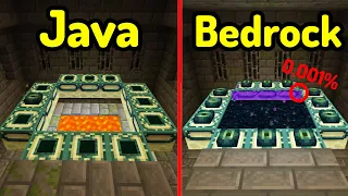 Java vs Bedrock Minecraft Věci