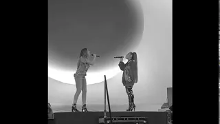 Ariana Grande and Liz Gillies rehearsing “Give It Up”