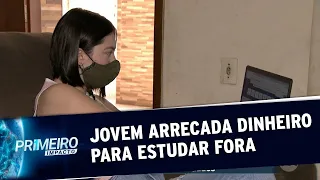 Jovem aprovada em 7 faculdades no exterior arrecada dinheiro online | Primeiro Impacto(07/07/20)