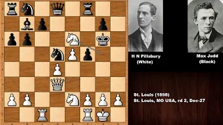 Harry Nelson Pillsbury vs Max Judd - St  Louis (1898)