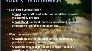 Flooding and Flash Flooding