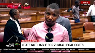 Mmusi Maimane's Reaction: State not liable for Zuma's legal costs