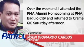 PNP Chief Gen. Dionardo Carlos nagpaliwanag kaugnay sa chopper crash sa Real, Quezon | TV Patrol