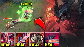 Aatrox but I have 200% Lifesteal and Every Auto Heals me to Full Health