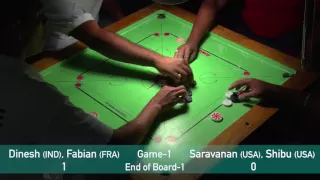 US OPEN CARROM GRAND SLAM 2016: Doubles 3rd Position - Game 1