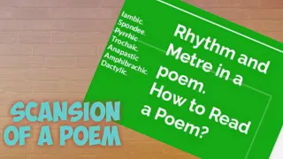 How to do Scansion of a Poem : Rhythm and Metre in Poetry