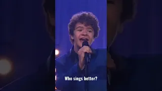 Who sings better?#viral #shorts #finnwolfhard #noahschnapp #gatenmatarazzo #strangerthings