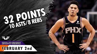 Devin Booker - 2019.02.02 - Suns vs Hawks - 32 Pts, 10 Asts, 8 Rebs