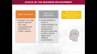 Ethics in the Business Environment