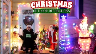 OUTDOOR CHRISTMAS DECORATING | VLOGMAS DAY 2