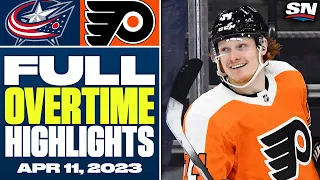 Columbus Blue Jackets vs. Philadelphia Flyers | FULL Overtime Highlights - April 11, 2023