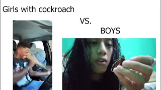 Girls with cockroach vs. BOYS