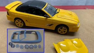 Ford Mustang Saleen 1/25 Scale Model Build Time-Lapse