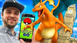 Pokemon GO in London! - NEW POKEMON + EPIC GYM BATTLES!