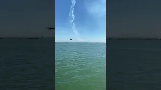 Blue angel high speed sneak pass right above the boat🤯🤯