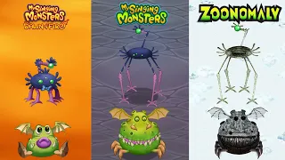 ALL Dawn of Fire Vs My Singing Monsters Vs Zoonomaly Redesign Comparisons ~ MSM