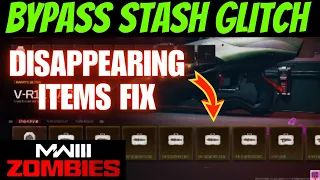 MW3 ZOMBIES - BYPASS STASH GLITCH (HOW TO FIX DISAPPEARING ITEMS FROM BACKPACK in SEASON 2 RELOADED)