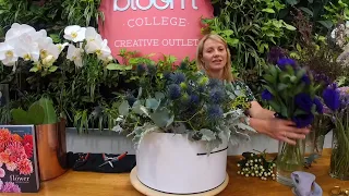 Large Hat Box flower arrangement tutorial