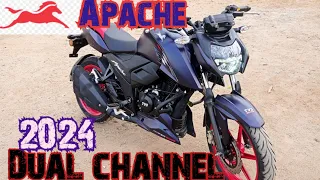 Tvs apache160 4V with dual channel ABS braking 2024 model tamil review.