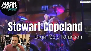 Drummer reacts to Stewart Copeland - Drum Solo on David Letterman