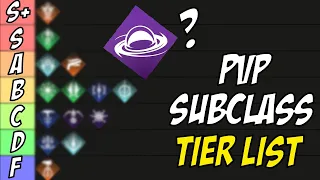 RANKING EVERY DESTINY 2 SUBCLASS  FOR PVP (TIER LIST)