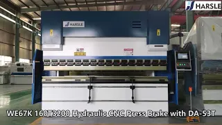 WE67K-160T/3200  CNC hydraulic press brake machine with DA-53T