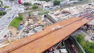 Юго-Восточная хорда в районе станции метро Текстильщики. Развязка на Волгоградском проспекте.