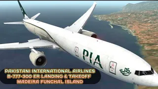 PIA B-777-340 ER LANDING & TAKEOFF MADEIRA FUNCHAL ISLAND RFS #diy #latest #how #trending #viral