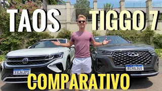TIGGO 7 PRO VS TAOS HIGHLINE: SUPERCOMPARATIVO TOP DRIVE. 0-100, interior, análise, resumo completo!