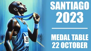 2023 Pan American Games | Medal Table | 22 October (Day 2) Santiago #panamericangames