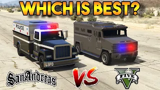GTA 5 POLICE RIOT VS GTA SAN ANDREAS POLICE ENFORCER : WHICH IS BEST?