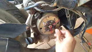 I remove the scooter flywheel without impact wrench or any special tools (Magnet Rotor part)