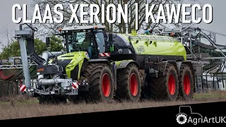 Digestate spreading with CLAAS XERION