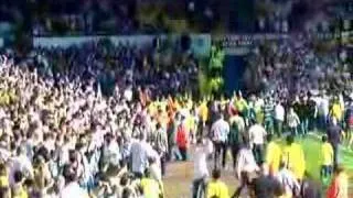 Pitch invasion at Leeds