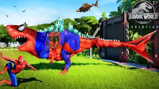 🌍  Jurassic World Evolution   🌍    Spiderman Megalodon Godzilla,orczilla,Gigan I-Rex Dinosaurs Fight