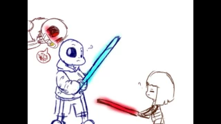 Undertale comic = Sans x Frisk with playing