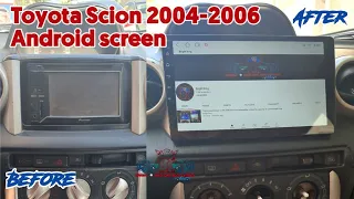 How to install Toyota Scion 2004-2006 stereo Android screen 10"display remove old radio bright King