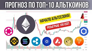 ПРОГНОЗ ПО ТОП АЛЬТЕ - ETH, BNB, SOL, XRP,  ADA, AVAX, DOGE, TRX, LINK, DOT