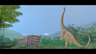 Dinosaurs Battle s2 GD4 Sauroposeidon vs Polacanthus