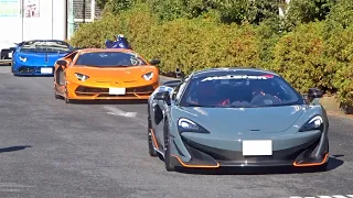 【大黒PA】スーパーカー加速サウンド／Supercars sound in Japan. 600LT, AventadorSVJ, ZENOS, and more‼️