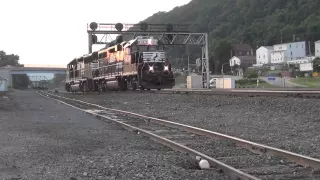 Norfolk Southern #5660 & 5816 Leetsdale, PA local takes main after dropping train 6/30/14 00010